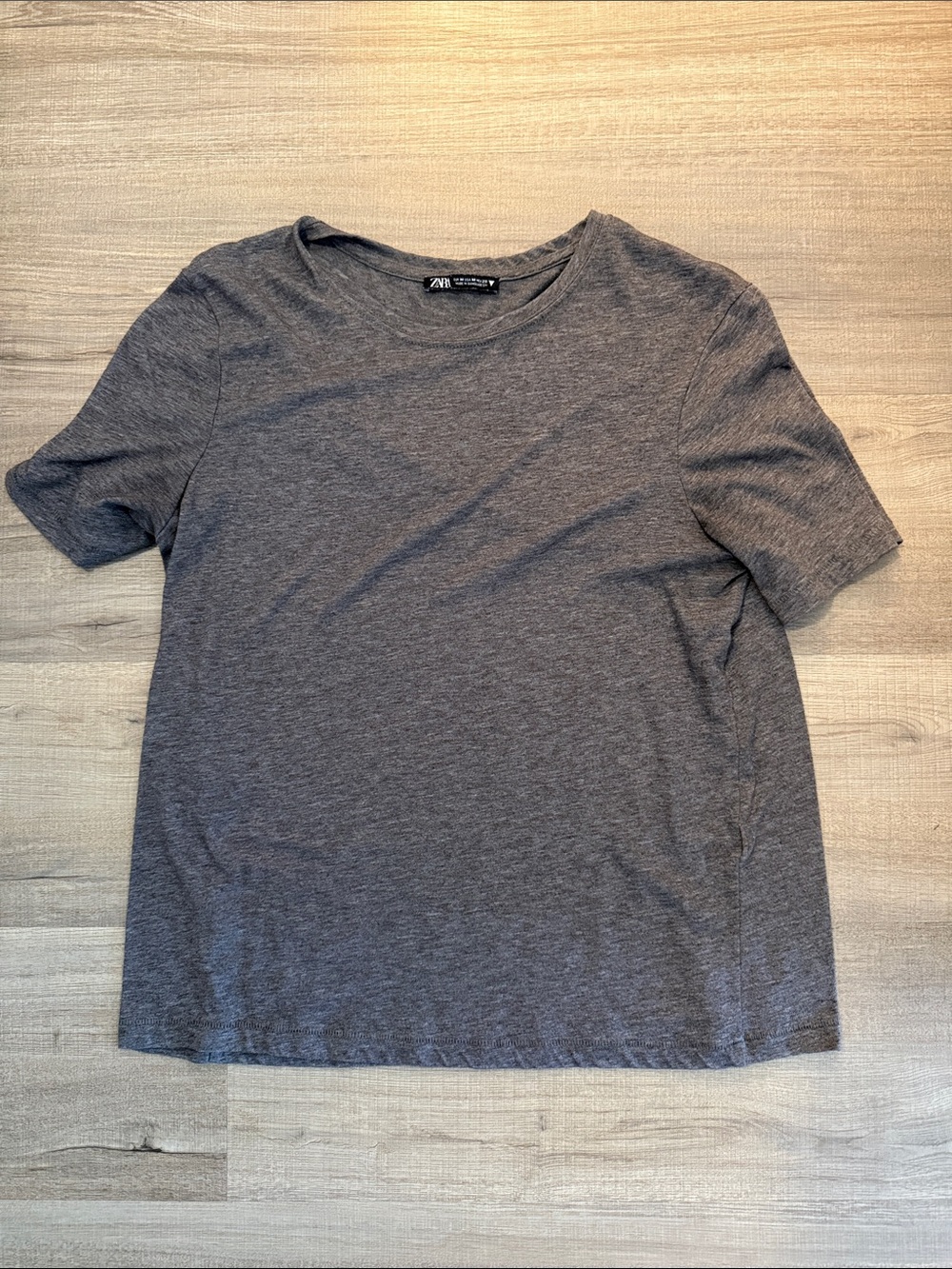 Zara Gray Crew Neck Tee